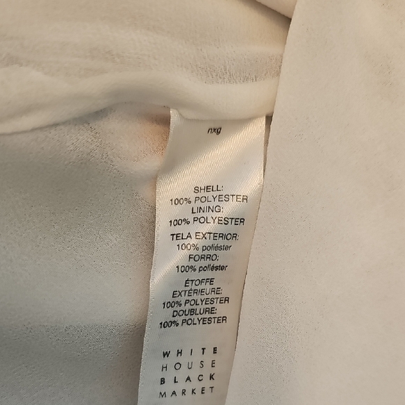 White House Black Market Cream and Pink Patterned Tank Top - Picture 6 of 7